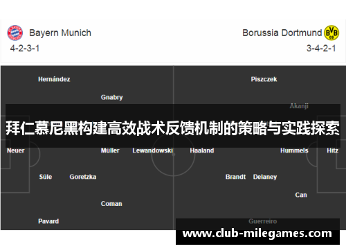 拜仁慕尼黑构建高效战术反馈机制的策略与实践探索