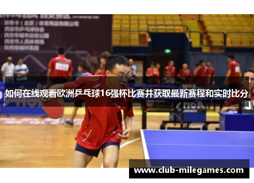 如何在线观看欧洲乒乓球16强杯比赛并获取最新赛程和实时比分