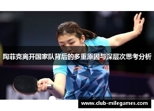 陶菲克离开国家队背后的多重原因与深层次思考分析